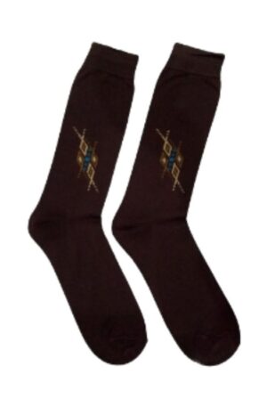 Dark brown designer socks