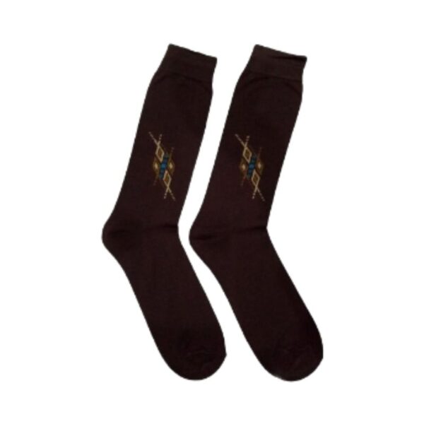 Dark brown designer socks